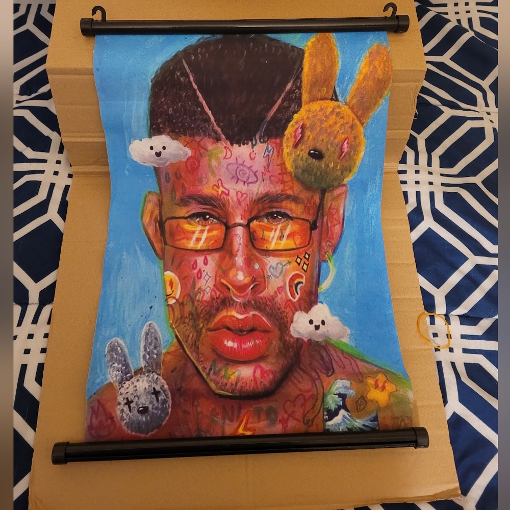 Bad Bunny car side window shade